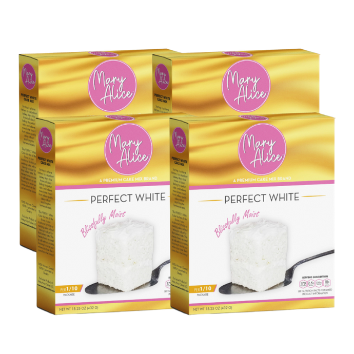 Mary Alice Perfect White Cake Mix 4pk Bundle